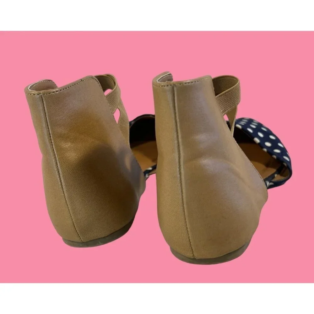 Maurices Penny Women Size 7  Navy Polka Dot Ballet Flat - Picture 5 of 12